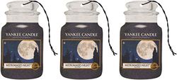 Yankee Candle Car Jar Scented Air Freshener, Midsummer’s Night, Three Count