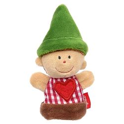 SIGIKID 43004 Seppl - Bambola di peluche da infilare sulle dita, gioco di ruolo, raccontare storie, giocare, per bambini dai 6 mesi, seppl/multicolore 10 cm