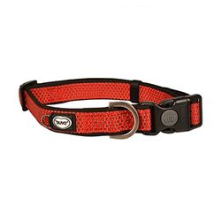 Duvoplus, Collar cómodo y contemporáneo GA señora EXPLOR East, Collar de Nailon Resistente e Impermeable 20-35 cm/15 mm Rojo, para Perro, Collar Resistente al Agua, Calidad Duradera