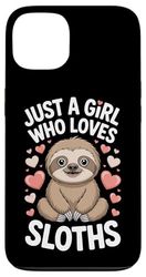 Cute Animal Just A Girl Who Loves Sloths Heart Case for iPhone 13