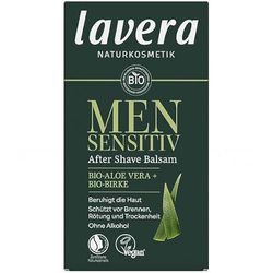 lavera Men Sensitiv After Shave Bálsamo - Nutre y refresca - Protege contra quemaduras, enrojecimiento y sequedad - calma la piel irritada - vegano - cosmética natural - 100 ml