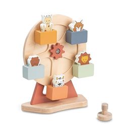 hauck Baby Toy Ferris Wheel Play Fun Fair S for Alpha Play Tray & Arketa Play Tray for Wooden High Chairs Alpha+ Beta+ & Arketa 12 M+ FSC® Certified Wood Promotes Hand-Eye Coordination & Motor Skills