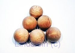 EFCO Balls untreated Wood Without a Hole ø 15 mm 18 pcs, Brown, 10 x 10 x 6 cm