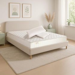 Farmarelax Ecokit Orthopédique, Mousse à mémoire de Forme Mélange de Coton, Gris, 160x190