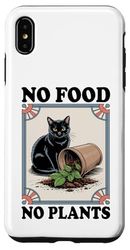 No Food No Plant Cat Lover Plant Kitten Funny Cat Coque pour iPhone XS Max