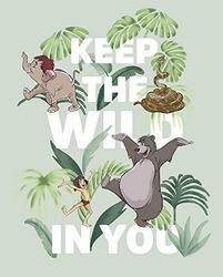 Komar Disney djungelbok Keep The Wild Wall Picture för barnrum/babyrum/dekoration/konsttryck utan ram/WB090-40x50/Storlek: 40 x 50 cm (bredd x höjd)