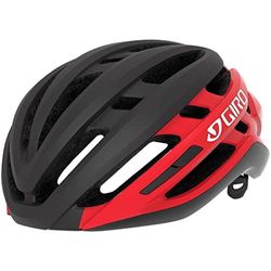 Giro Unisex – Vuxen Agilis MIPS cykelhjälm Road, matt svart/ljus röd, S (51–55 cm)