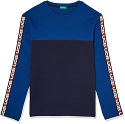 United Colors of Benetton T-shirt met lange mouwen voor jongens, Bluette 07v, 150 cm