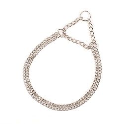 duvoplus, Collana da addestramento a 2 file, cromata, per cani, taglia 60 cm, molto resistente e durevole, ideale per l'addestramento per le attività ricreative