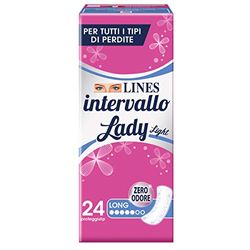 Lines INTERVALLO LADY Light Long, Confezione da 24 Proteggislip