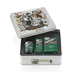 Proraso Kit de cuidado barba hombre Refrescante (Pack trío), lujoso set de regalo para hombre con champú, aceite y bálsamo para la barba, Made in Italy