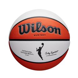 Wilson Pallone da Basket WNBA OFFICIAL GAME BALL, Utilizzo Indoor, Pelle, Misura: 6, Marrone/Bianco