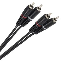 Plugger, utdragen kabel sektion 1,5 mm² utrustad med 2 x Cinch (RCA) hane till 2 x Cinch (RCA) hane. Längd: 1,5 m, lätt räckvidd Stereoljudkabel. Färgringar (vänster/höger). Hifi, phono, hemmabio.