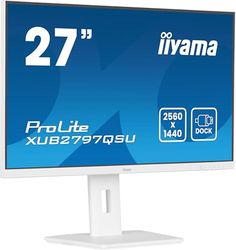 iiyama XUB2797QSU-B2 Bisel Delgado IPS LCD de 27 Pulgadas, 100 Hz, 1 ms (MPRT), 2560 x 1440, HDMI/DP, 2 USB, 2 Altavoces de 2 W, Soporte Ajustable en Altura, TCO09 y TUV-GS