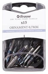 Brause 152007B - Lettering nibs for nib holder - Box of 15 Ornament nibs 0.7mm - Made in Germany