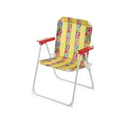 KASANOVA Chaise de jardin pliante pour enfants Jaune