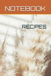 Scott | Suggestions for recipe notebook sections |Notebook 110 pages 6x9 inch