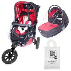 Tres Kilos Sept – Mosquitera elástica con Cremallera 3 en 1 – Tamaño Universal – Cuna de bebé, Acogedor, Cochecito – Red antimosquitos Tigres, Insectos – Protección Fina y Resistente – Bolsa incluida