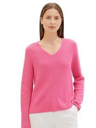 TOM TAILOR Gebreid vest voor dames, 15799 - Carmine Pink, L