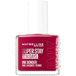 Maybelline New York - Vernis à Ongles Coloré Longue Tenue - Couleurs Intenses et Pigmentées - Renforce les Ongles Abîmés - Superstay Ink Bonder - Teinte : Rouge Lacqué 501-12 ml