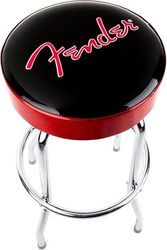 Fender® Red Sparkle Logo Barstool, Black/Red Sparkle 30"