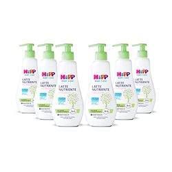 HiPP Baby Care - odżywcze mleko dla dzieci, odżywia i nawilża skórę w głębokości, do suchej i wrażliwej skóry, z olejem migdałowym i pantenolem, 6 butelek po 300 ml