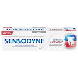 Sensodyne Dentifricio Sensibilità Gengive Whitening per Denti sensibili e Gengive Sane, Effetto Sbiancante, 75ml