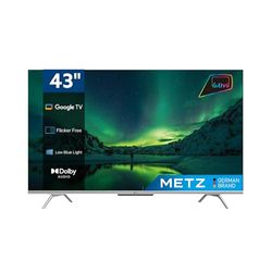 Metz Smart TV, MUD7000, 43" (109 cm), Direct LED, 4K UHD, HDR, Google TV, HDMI e USB, Sottile, Moderno, Nero