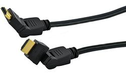 Smal HDMI-kabel (2 m, 2 x 360 graders svängkabel)