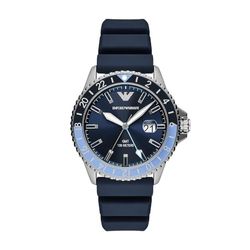 Emporio Armani Orologio a doppio fuso orario GMT da uomo in acciaio, AR11592