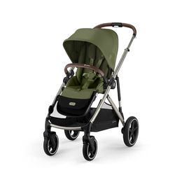 CYBEX Kinderwagen Gold GAZELLE S, vanaf de geboorte tot ca. 4 jaar, max. 22 kg (enkele modus) / 2 x 22 kg (duo-modus), all-in-1-systeem met 20+ configuraties, mosgroen