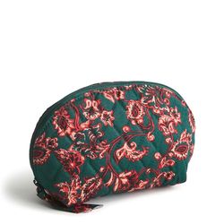 Vera Bradley Women's Cotton Mini Dome Cosmetic Makeup Bag, Victorian Vines, One Size