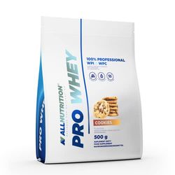 ALLNUTRITION Pro Whey Protein Powder with Branched Amino Acids - Whey Protein Concentrate & Whey Protein Isolate - Pre Workout Powder - Low Calorie Protein Powder - 500g - Cookies