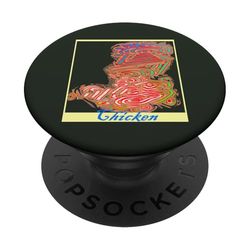 Pollo Arte Abstracto Original PopSockets PopGrip Adhesivo