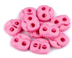 cyclingcolors 10x Terminale Fermacorda 20x20mm Abbigliamento Rotondi plastico Stop cordone Chiusura Regolabile Cordino Elastico Scarpe Zaini Tenda Campeggio, Rosa
