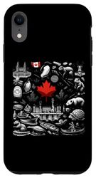 Carcasa para iPhone XR Vintage Histórico Canadá Símbolos Hoja De Arce Para Canadiense