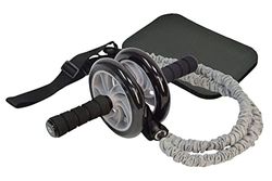 Schildkröt AB Roller met dubbele wielen en twee expander tubes, inclusief kniepad, in gekleurde doos, 960244, zwart
