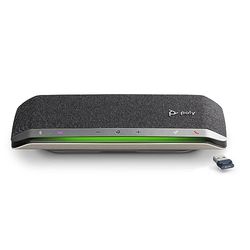 Haut-parleur intelligent Poly Sync 40+ - Espaces de travail flexibles - Connexion à un PC/Mac via adaptateur BT600 et via Bluetooth pour les smartphones - Certifié Microsoft Teams