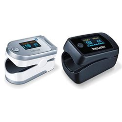 Beurer PO 60 Oxymètre de pouls avec Bluetooth, détermination de la saturation artérielle en oxygène dans le sang & PO 45 Oxymètre de pouls, mesure de la saturation en oxygène,de la fréquence cardiaque