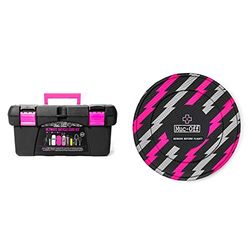 Muc-Off Ultimate Bicycle Care Kit-Set di manutenzione per biciclette con 11 pezzi & 189 Copri Freno a Disco, Nero, Set di 2