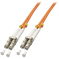 Lindy LC-LC OM2 50/125 Fibre Optic Patch Cable, Orange 200m