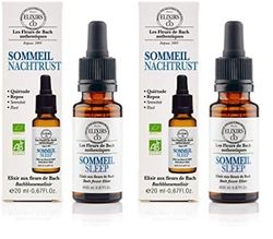 Elixirs & Co - Elixir Composé aux Fleurs de Bach Prêt à l'Emploi - Sommeil - Les Fleurs de Bach - Bien être - Vegan - Sommeil réparateur - 100% Naturel - Made in France - 20ml (Lot de 2)