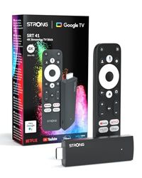 STRONG SRT41 | TV-stick | 4K UHD Stick | HDMI | Google TV | Google Play Store | Netflix | Prime Video | Disney+ | YouTube | Chromecast