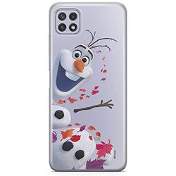 ERT GROUP mobiltelefonfodral för Samsung A22 5G originalt och officiellt licensierat Disney mönster Olaf 003 optimalt anpassad till formen på mobiltelefonen, gedeeltelijk transparant