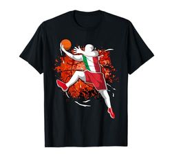 Italia Pallacanestro Bandiera Nazionale Italiana Sport Lover Maglietta