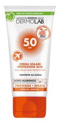 Dermolab - Crema Solare Viso e Corpo, Protezione Alta SPF 50+, per Pelli Chiare e Delicate, Contrasta l'Invecchiamento Cutaneo e Raggi UVA, Resistente all'Acqua, Dermatologicamente Testato, 50ml