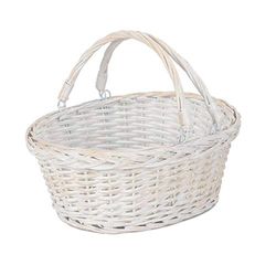 Red Hamper Wicker Shopping Basket, Brown, Small