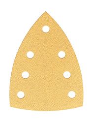 Mirka Gold Universal Sanding Paper 100x152x152mm 7-hole / grit P220, 100 pcs / For sanding plaster, filler, chipboard, wood, varnish