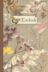 W.A.P.T. Flowers Vintage VII: NotebookLine Pages, 6×9 Inches, 100Pages/50Sheets for Notepads, Diary, Journal, Writing, etc.
