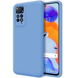 Ultra mjukt flytande silikonfodral för Xiaomi Redmi Note 11 Pro / 11 Pro 5G Färg Blå